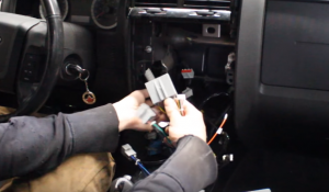 Make the original car's connector plug to the new car radio's power connector. And Make sure the rest of connectors and cables are plugged to the radio's right interfaces