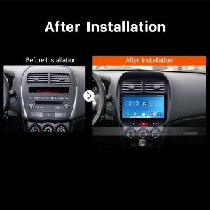2010 2011 2012 2013 Mitsubishi ASX car radio  after installation