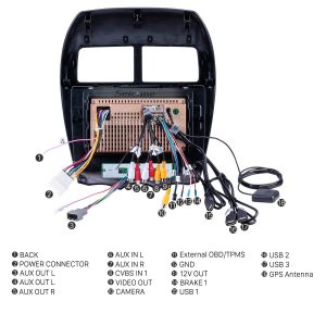 Connect the harnesses to the back of the new Seicane car radio