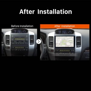 2008 Toyota Prado car radio after installation