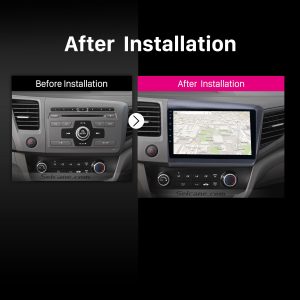 2012 Honda Civic car radio after installation