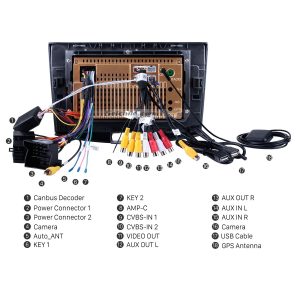 Connect the harnesses to the back of the new Seicane car radio