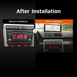 2004 2005 2006 2007-2008 AUDI A4 car radio after installation