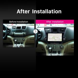 2014 2015 Toyota Highlander car radio after installation