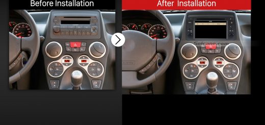2004-2012 Fiat Panda multifunctional car radio after installation
