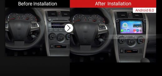 2006-2012 Toyota Corolla Car Radio after installation