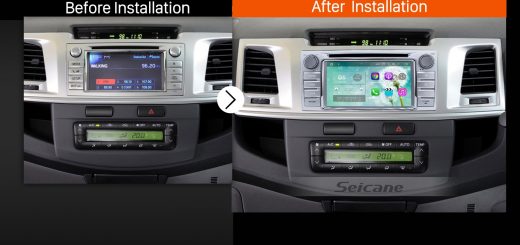 2012 Toyota Hilux Car Radio after installation