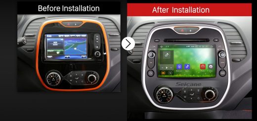 2011 2012 2013 2014 2015-2016 Renault Captur CLIO Samsung QM3 car radio after installation