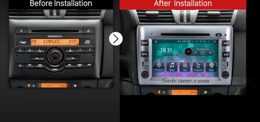 2005 2006 2007 2008 2009-2010 Fiat Stilo New Aftermarket Car Radio after installation
