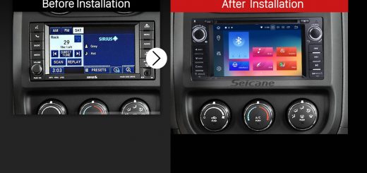 2007 2008 2009 2010 Jeep Wrangler Unlimited car radio after installation
