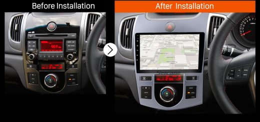 2008 2009 2010 2011-2012 KIA Forte(AT) car radio after installation