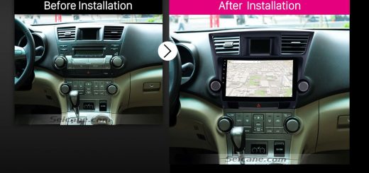 2014 2015 Toyota Highlander car radio after installation