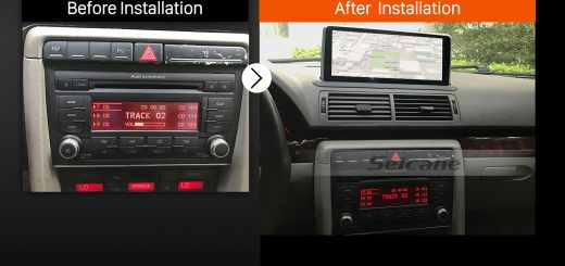 2004 2005 2006 2007-2008 AUDI A4 car radio after installation